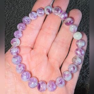 8mm Purple Emerald Bracelet